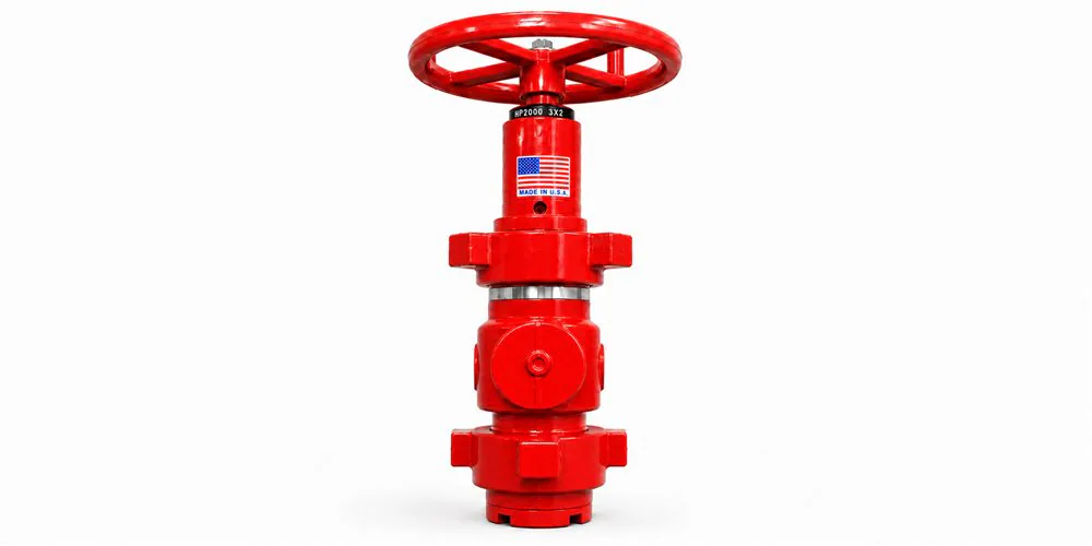 Cactus Flow Control target choke valve on a white background