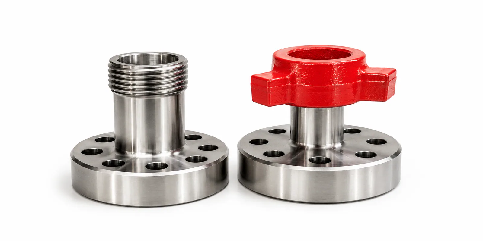 Flowline flange adapter on a white background