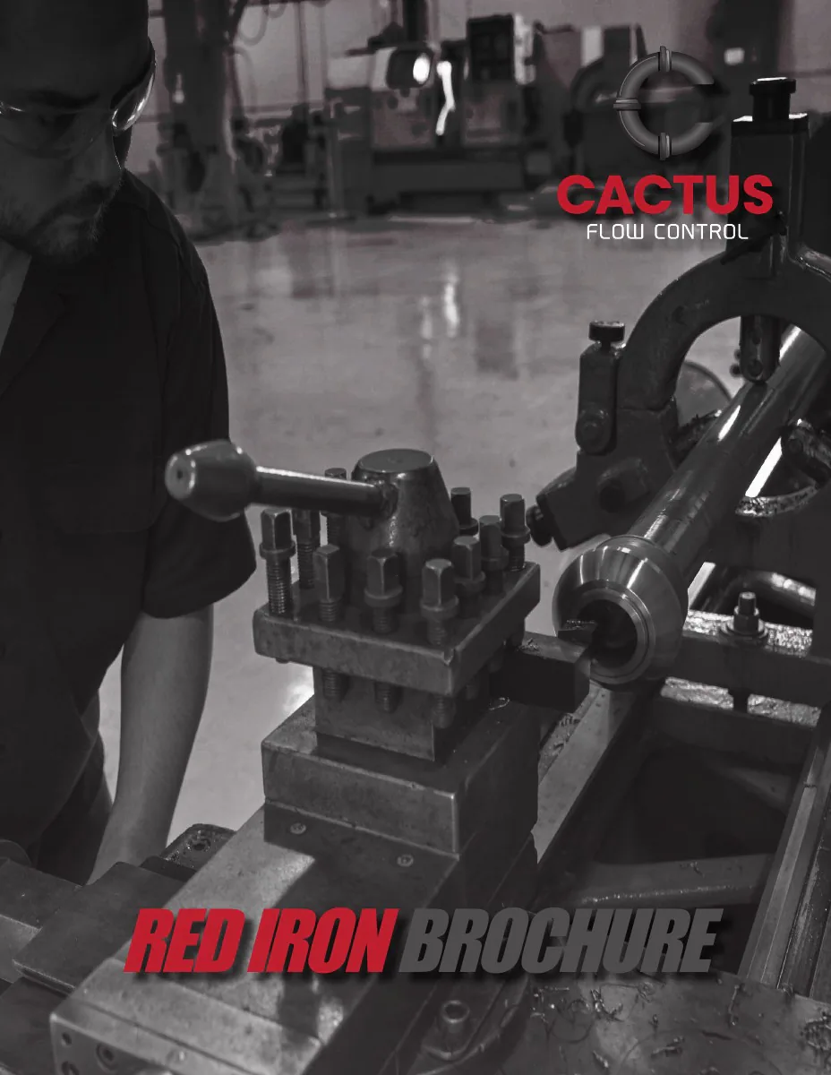 Cover of the Cactus Flow Control Red Iron Brochure